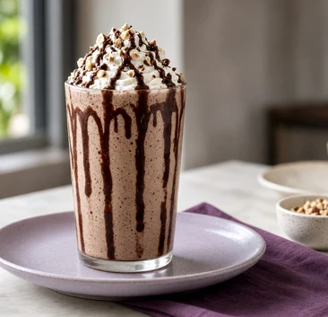 Chocolate hazelnut milkshake