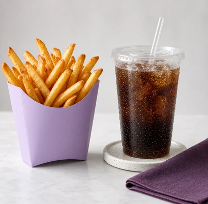 Crispy fries and chilled pop